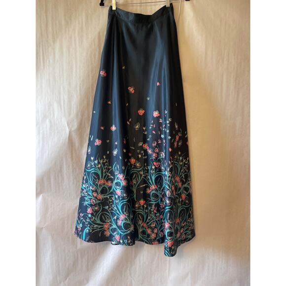 ModCloth Navy Floral Arose Such A Classic Skirt Maxi with Pockets Size Small - Picture 5 of 12